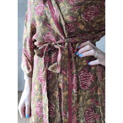 Relove And Roses - Lang Silke Kimono - Gylden Rd