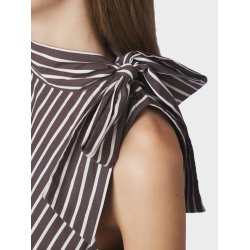 Neo Noir - Veda Wide Stripe Top - Dark Brown