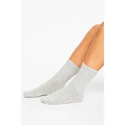 Moshi Moshi Mind - Boyfriend Socks -light Grey Melange