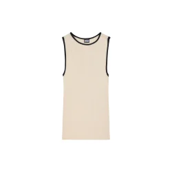 N�rgaard Paa Str�get - Tank Top Kontrast - Ecru/Black