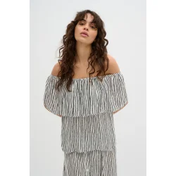 My Essential Wardrobe - Top Melissa Florence Blouse - Black White