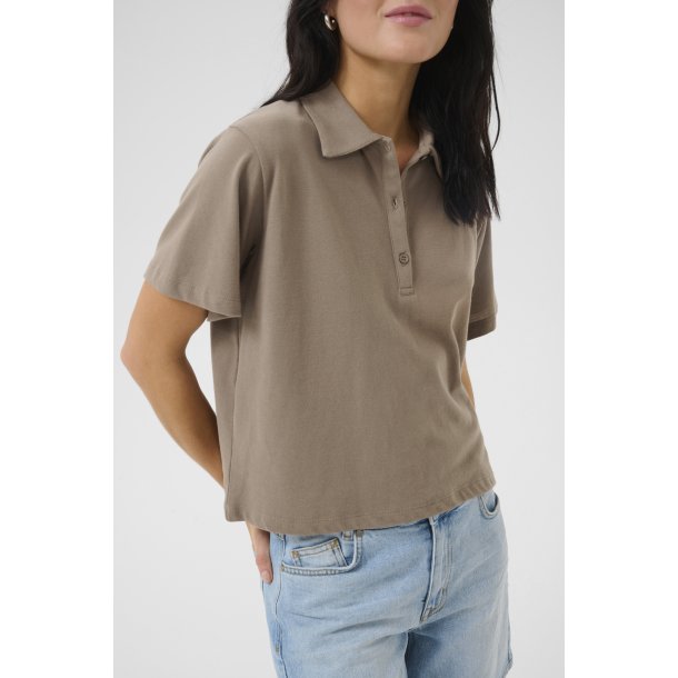 My Essential Wardrobe - Abby Polo Tee - Walnut