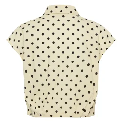 My Essential Wardrobe - Skjorte - Nada Short Shirt - Lemon Icing W.Dots