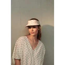  Moshi Moshi Mind - Sun Cap - Ecru/Black Dots