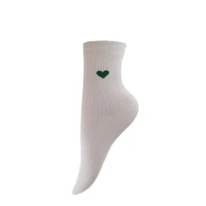  By Str - Strmper Hjerter Hvid Grn