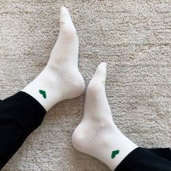  By Str - Strmper Hjerter Hvid Grn