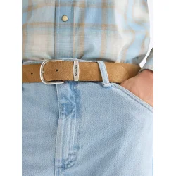 Wrangler - Easy Leather Belt - Brown Suede