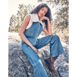 Wrangler - Sherpa Denim Vest - Original Rinse