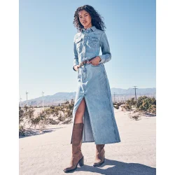 Wrangler - Kjole Denim Match Up Dress - Overexposed