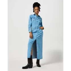 Wrangler - Kjole Denim Match Up Dress - Overexposed