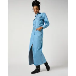 Wrangler - Kjole Denim Match Up Dress - Overexposed