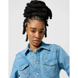 Wrangler - Kjole Denim Match Up Dress - Overexposed