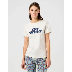 Wrangler - T-Shirt - Ringer Tee - Vintage White - Go West