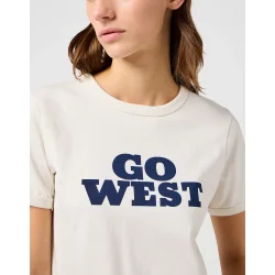 Wrangler - T-Shirt - Ringer Tee - Vintage White - Go West