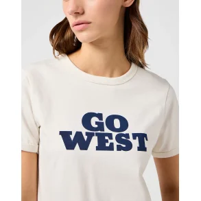 Wrangler - T-Shirt - Ringer Tee - Vintage White - Go West