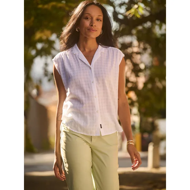 Lee - Skjorte Cap Sleeve Shirt - Bright White