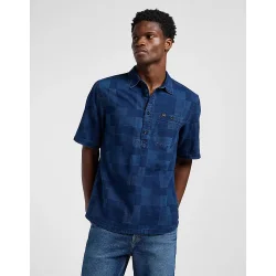 Lee - Skjorte Popover Shirt - Indigo Patchwork