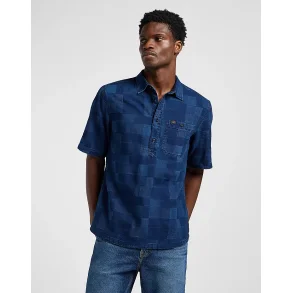 Lee - Skjorte Popover Shirt - Indigo Patchwork