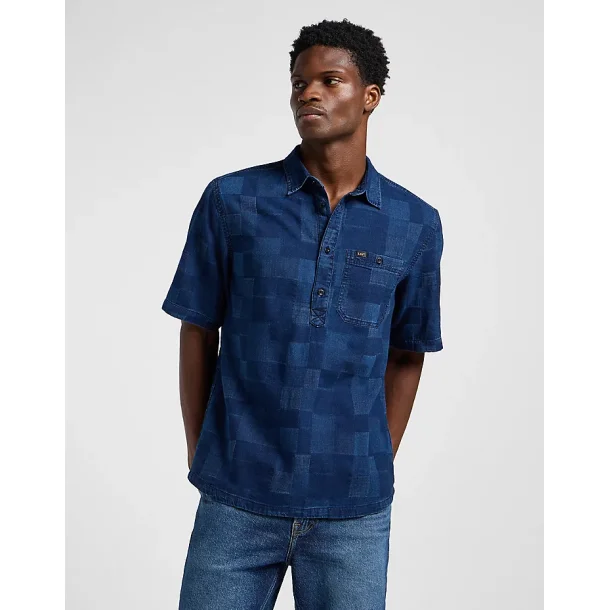 Lee - Skjorte Popover Shirt - Indigo Patchwork