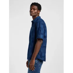Lee - Skjorte Popover Shirt - Indigo Patchwork