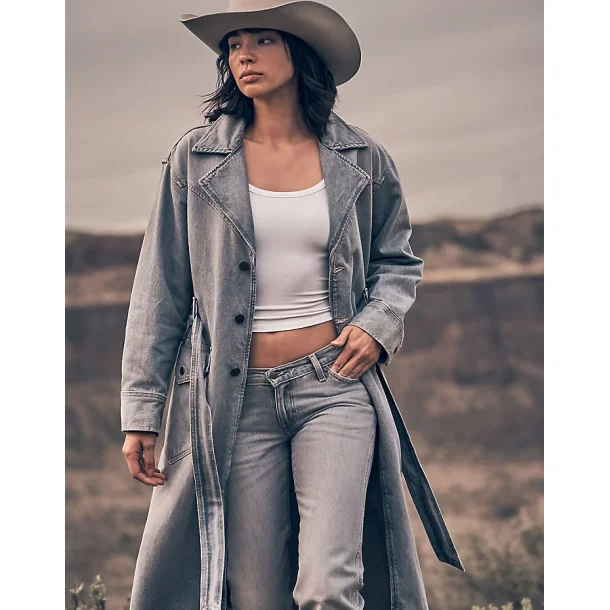 Wrangler - Denim Trench coat- Haute Haze