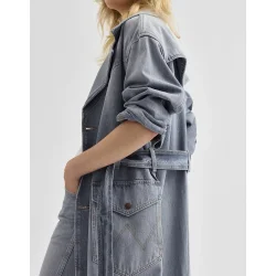 Wrangler - Denim Trench coat- Haute Haze
