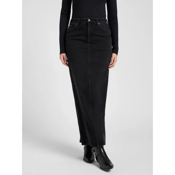  Lee - Nederdel Back Slit  Maxi Skirt - Dark Age