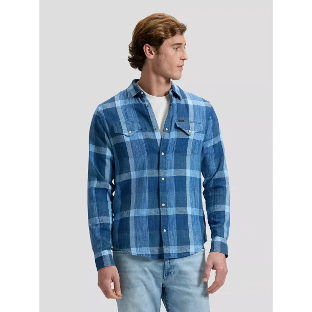 Lee - Clean Western Shirt - Indigo Plaid