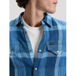 Lee - Clean Western Shirt - Indigo Plaid