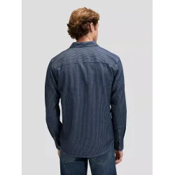 Lee - Leesure Shirt - Indigo Railroad Texture