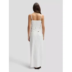 Lee - Maxi Denim Dress - Powder White