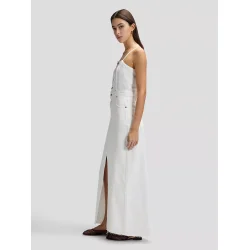 Lee - Maxi Denim Dress - Powder White