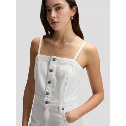 Lee - Maxi Denim Dress - Powder White