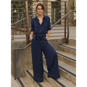 Lee - Bukser Pleated Wide Leg - Sunset Ride