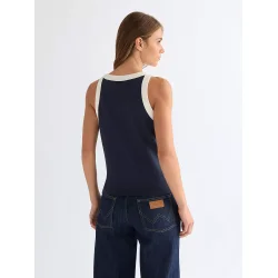 Wrangler - Top - Ringer Tank - Navy