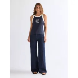 Wrangler - Top - Ringer Tank - Navy