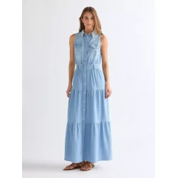 Wrangler - Kjole - Tiered Maxi Dress - Kaia