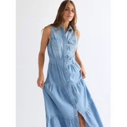 Wrangler - Kjole - Tiered Maxi Dress - Kaia