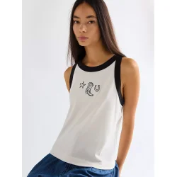 Wrangler - Top - Ringer Tank - Worn White