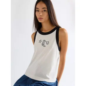 Wrangler - Top - Ringer Tank - Worn White