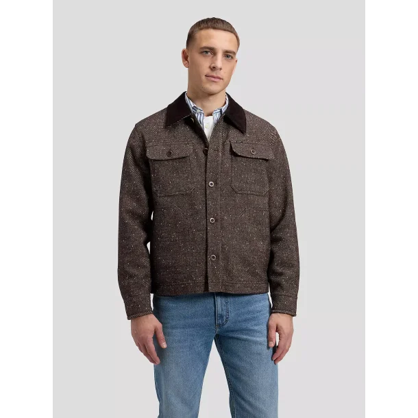 Lee - Jakke - Cord Collar Mix Jacket - Chocolate Torte