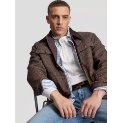 Lee - Jakke - Cord Collar Mix Jacket - Chocolate Torte