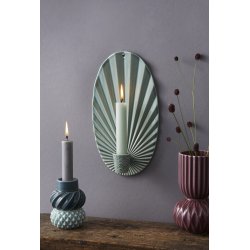 Dottir - Lysestage Pipanella Waves Peacock - Green