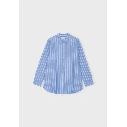 Moshi Moshi Mind - Skjorte - Gaia Shirt Stripe - Heaven Blue
