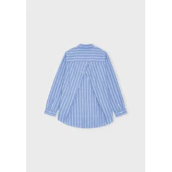 Moshi Moshi Mind - Skjorte - Gaia Shirt Stripe - Heaven Blue