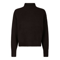 Neo Noir - Strikbluse Paulina - Dark Brown