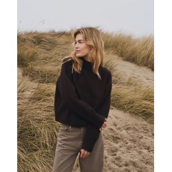 Neo Noir - Strikbluse Paulina - Dark Brown