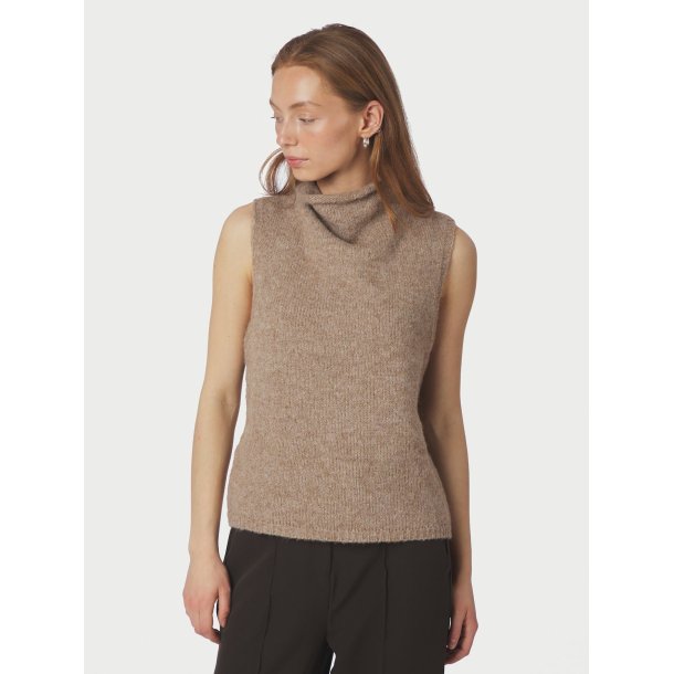 Neo Noir - Vest Odelia Knit Top - Dark Sand