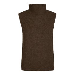 Neo Noir - Vest - Odelia Knit Top - Brown Melange