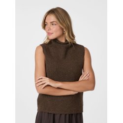 Neo Noir - Vest - Odelia Knit Top - Brown Melange